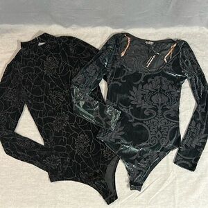 Fashion nova bodysuits set of 2 size Medium
